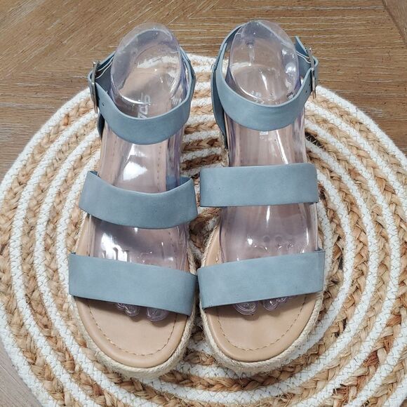 Soda VALETT Open Toe, Casual Ankle Strap Sandals,,Women’s Size 8, Blue - Picture 3 of 7